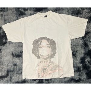 VNTG Rihanna Double Sided Graphic White T-Shirt